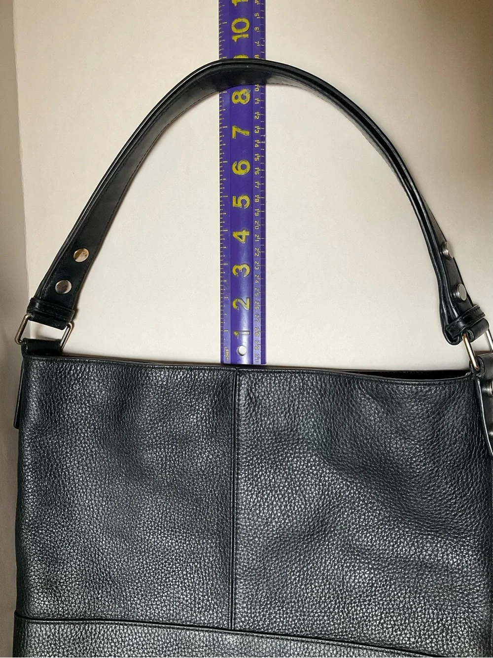 Treasure & Bond Black Leather Crossbody Hobo Slouchy Tote EMO Bag Chain charms